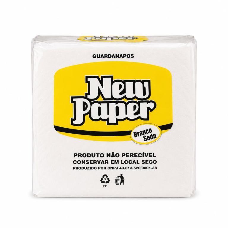 GUARDANAPO 1x 100un 20X18 DE SEDA BRANCO FOLHA SIMPLES NEW PAPER