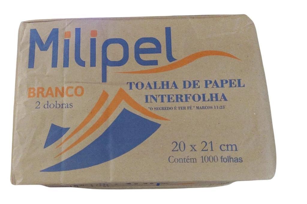 # TOALHA 1000un 20X21 INTFOLHA BRANCO MILIPEL