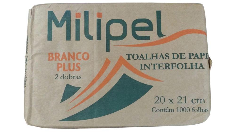 # TOALHA 1000un 20X21 INTFOLHA BRANCO PLUS MILIPEL