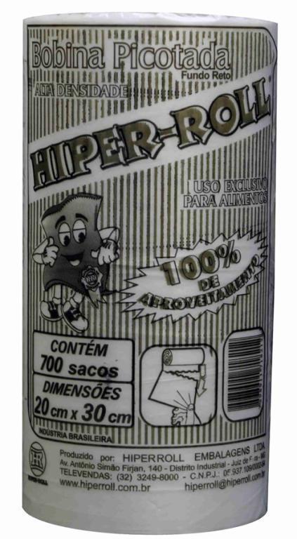 BOBINA 2x 700un 20X30 HIPERROLL PICOTADA