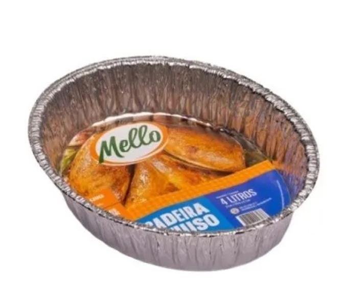 ASSADEIRA 1un 4 LITROS OVAL ALUMINIO MELLO