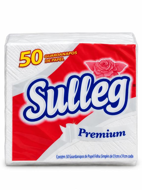GUARDANAPO 50un 31X31 SULLEG BRANCO PREMIUM