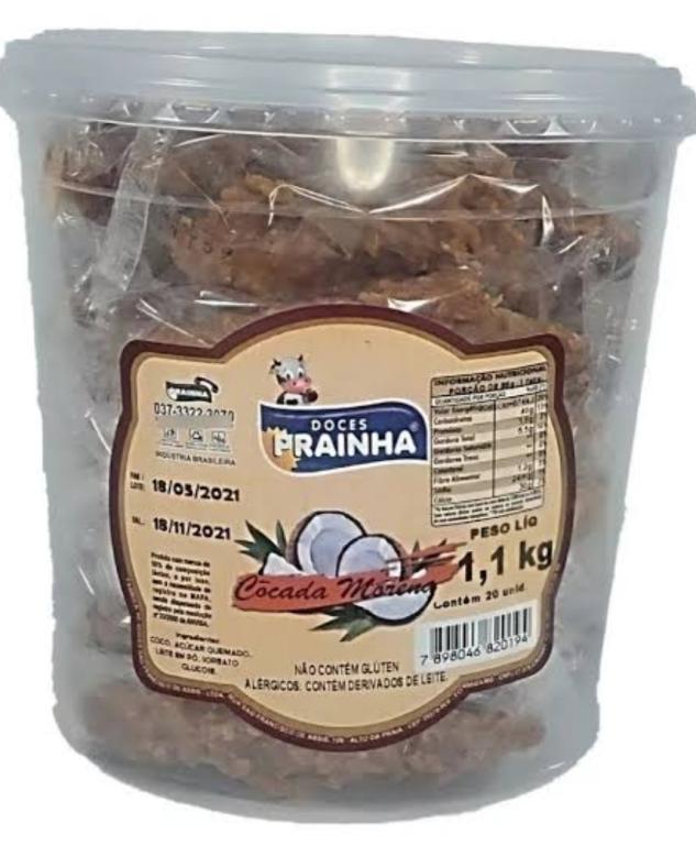 DOCE 1x 20un 1,1Kg COCADA PRAINHA