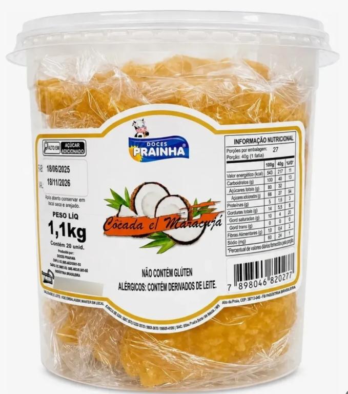 DOCE 1x 20un 1,1Kg COCADA PRAINHA