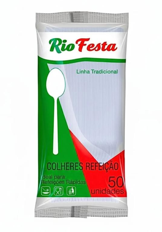 COLHER 2x 50un CRISTAL REFEIÇÃO RIO FESTA