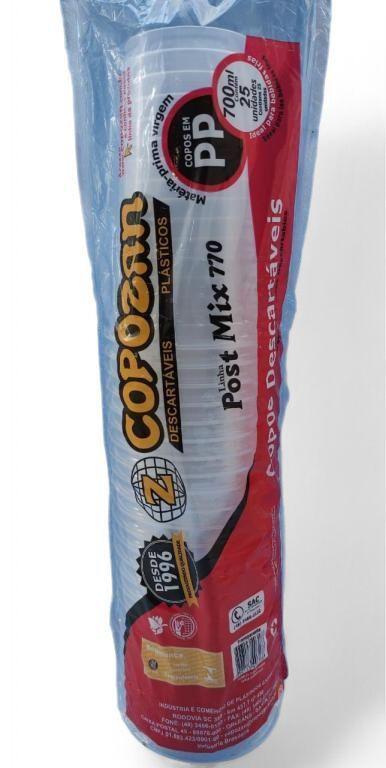 # COPO 25un 700ml POST MIX TRANSP. COPOZAN CP700