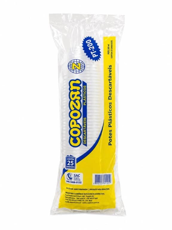 @ POTE 50un 200ml PLÁSTICOS DESCARTÁVEIS COPOZAN