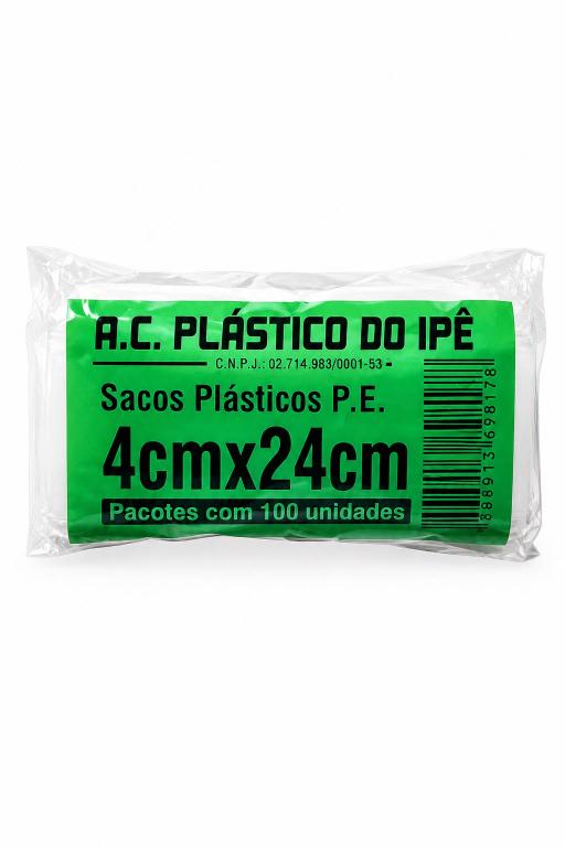 SACO 10x 100un 4X24 PLÁSTICO POLIETILÊNIO IPÊ