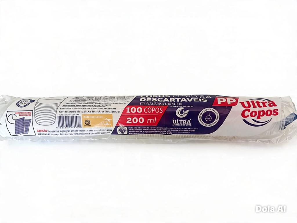 COPO 1x 100un 200ml TRANSPARENTE PP ULTRA