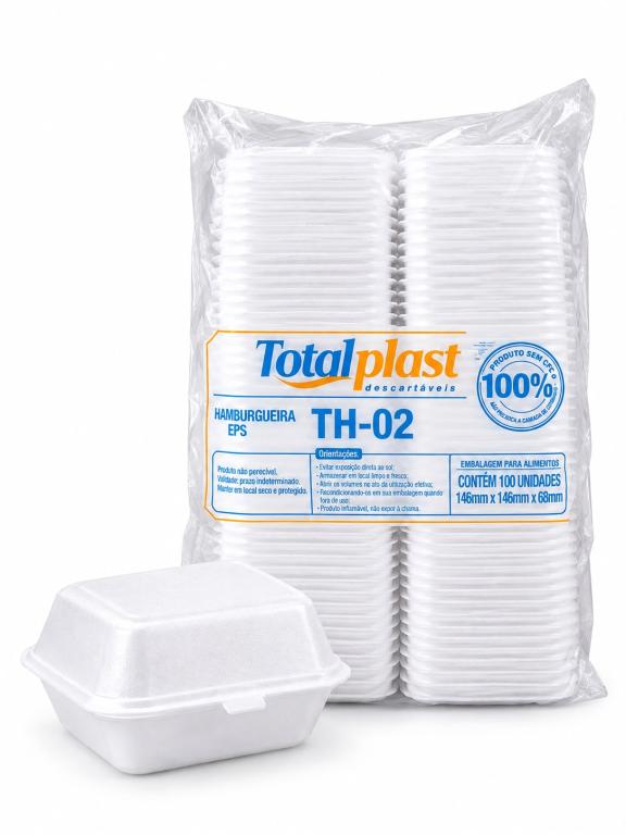 HAMBURGUEIRA M 4x 100un BRANCA TOTALPLAST