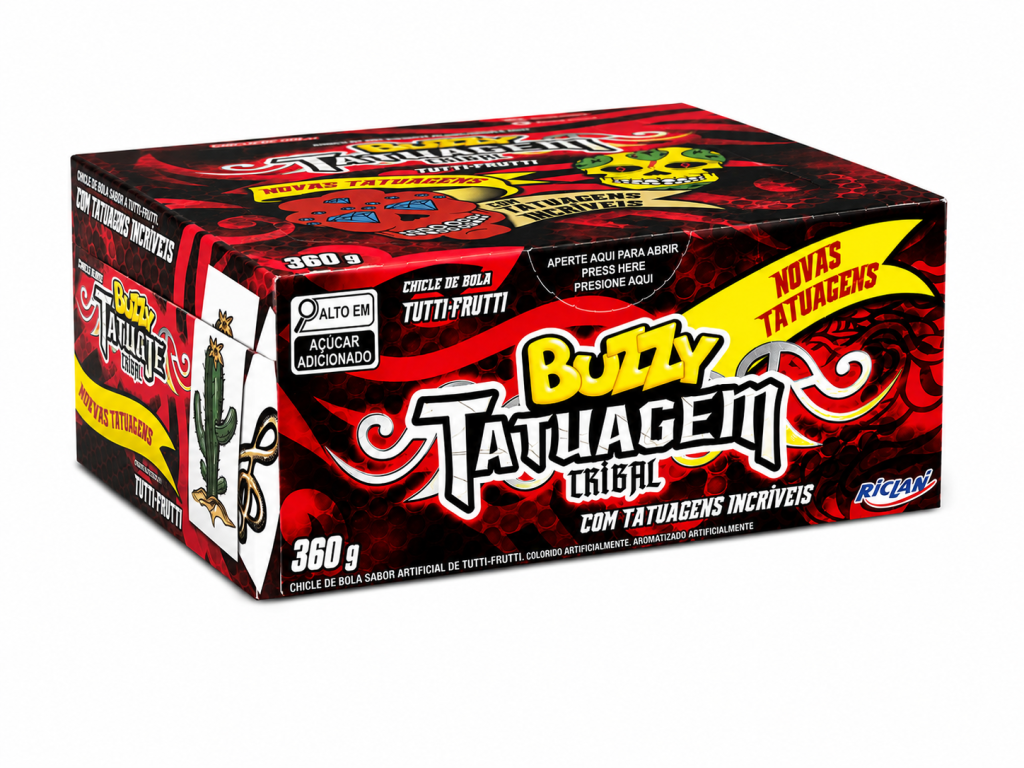 CHICLETE 360g TATUAGEM BUZZY