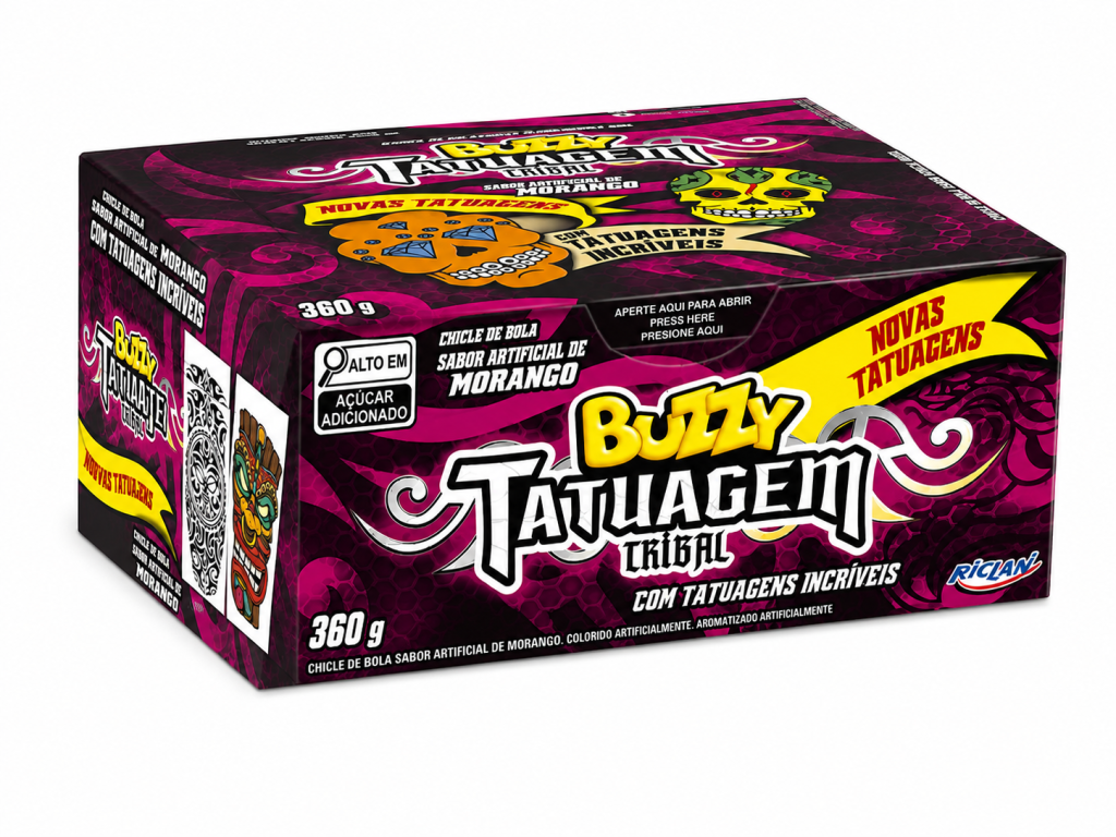 CHICLETE 360g TATUAGEM BUZZY
