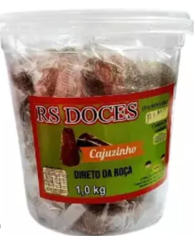 DOCE 2x 20un 1Kg CAJUZINHO RECHEADO RS DOCES