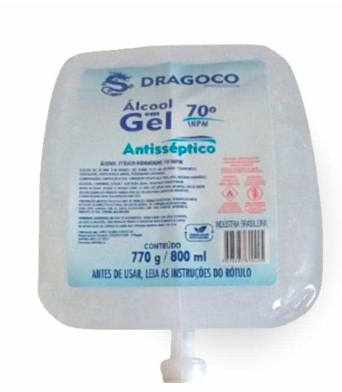 ÁLCOOL 770g 800ml EM GEL 70º REFIL TOPBEL