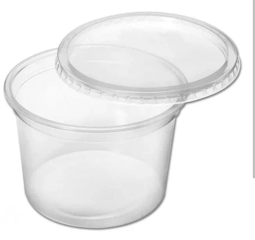 KIT 1un 200ml POTE PP REDONDO MEOPACK