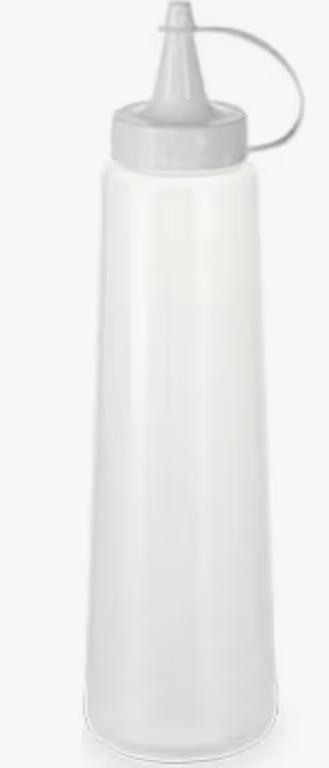 BISNAGA 1un 400ml PORTA MOLHO TRANPARENTE SAMPLAST