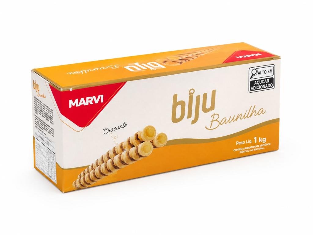 CANUDINHO 1x 1Kg BIJU SEM RECHEIO SABOR BAUNILHA MARVI