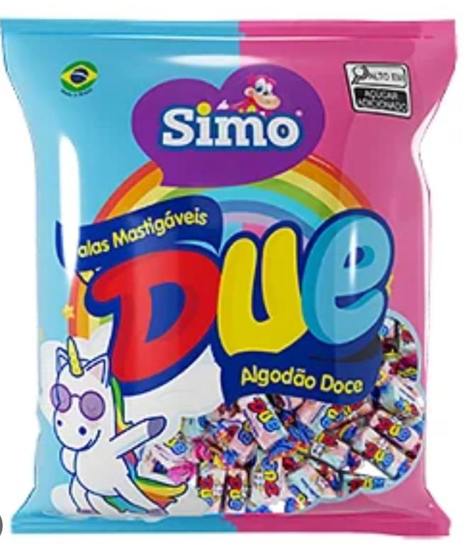 BALA 1x 500g DE ALGODÃO DOCE DUE SIMO