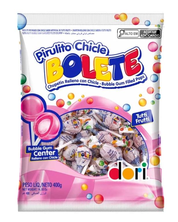 PIRULITO 1x 400g CHICLETE SABOR TUTTI-FRUTTI BOLETE DORI