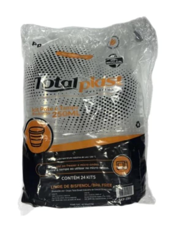 KIT 24un 500ml POTE REDONDO TOTALPLAST