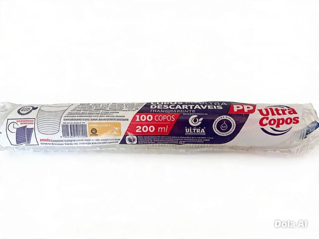 COPO 2x 100un 200ml TRANSPARENTE PP ULTRA