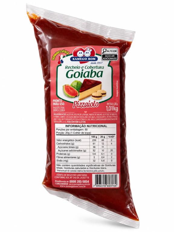 DOCE 1x 1,01Kg PASTOSO DE GOIABA PIZZAIOLO XAMEGO BOM
