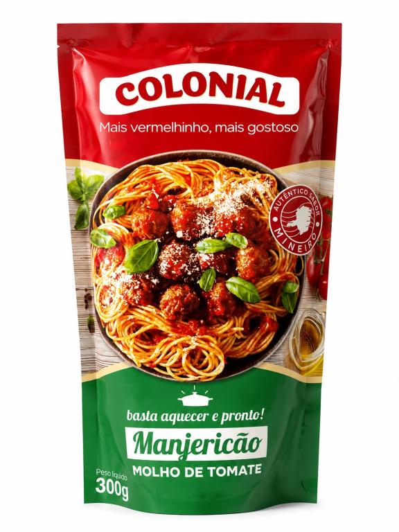 MOLHO 1x 300g DE TOMATE DE MANJERICÃO COLONIAL