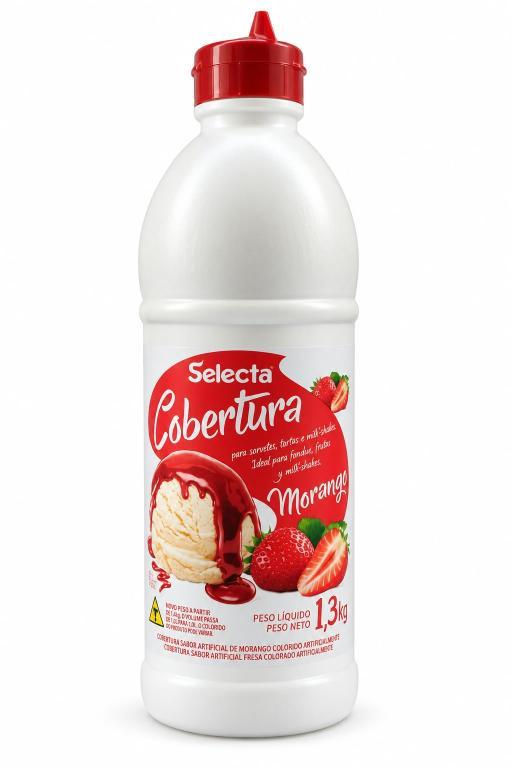 COBERTURA 1,3Kg SELECTA MORANGO FRASCO