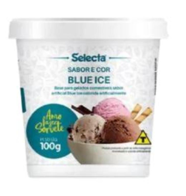 BASE 1x 100g PARA GELADO SABOR BLUE ICE SELECTA