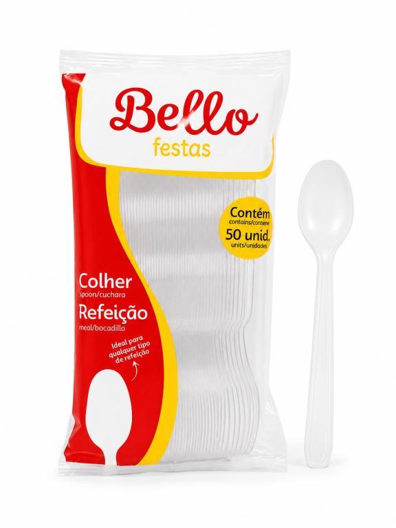 COLHER 1x 50un CRISTAL DE REFEIÇÃO BELLO