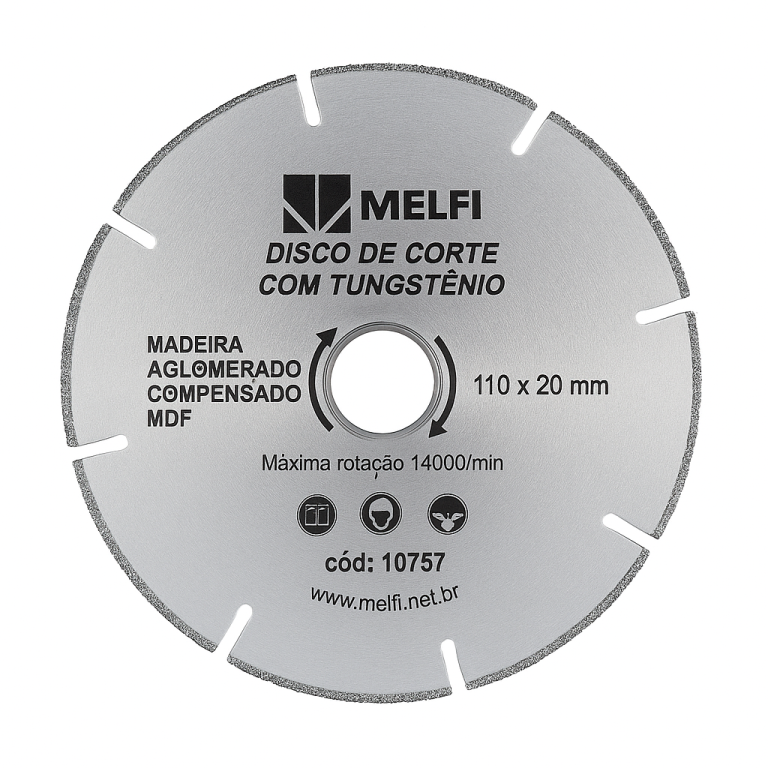 Disco de Corte Tungstênio 110 x 20 mm - Melfi