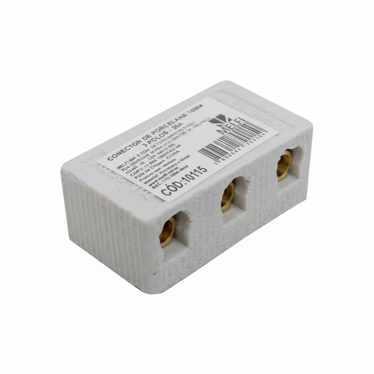 CONECTOR PORCELANA 3P 10MM 25A MELFI