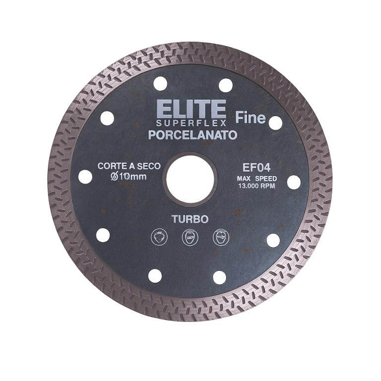 Disco de Corte Diamantado EF04 Turbo Fino 110x20x1.2x10 mm Elite