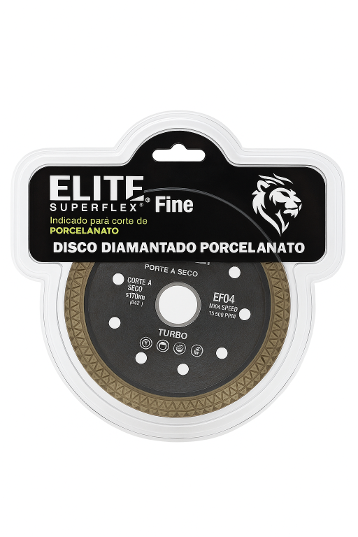Disco Diamantado Porcelanato EF04 Turbo Fino 110x20x1.2x10 mm Elite