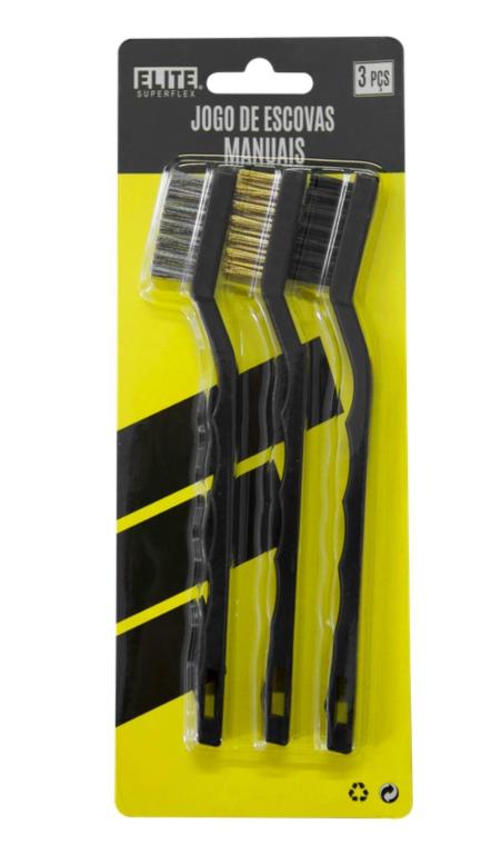 Conjunto de Escovas Manuais Elite - Kit 3 Peças