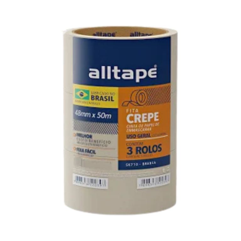 Fita Crepe Alltape 48mm X50m pct c/3