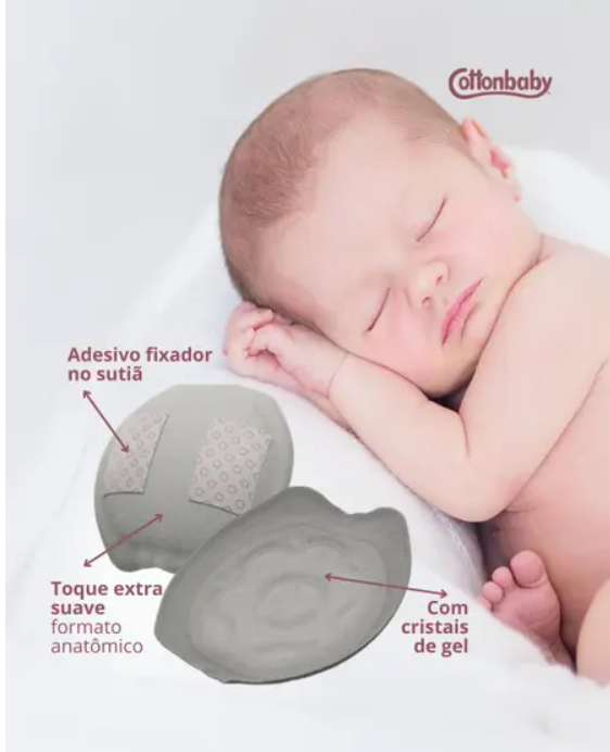 ABSORVENTE PARA SEIOS C/12 MATERNA COTTONBABY