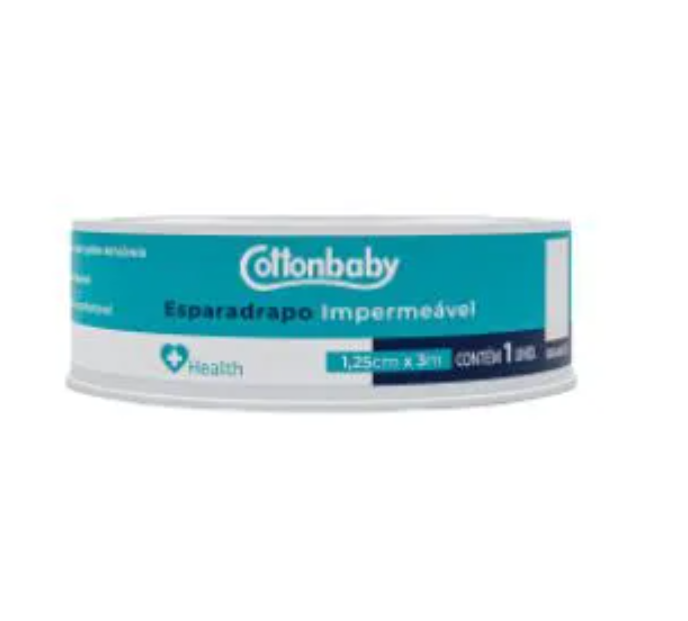ESPARADRAPO IMPERMEAVEL BRANCO 1,2CMX3M COTTONBABY