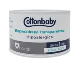 ESPARADRAPO TRANSPARENTE 2,5CMX3M COTTONBABY