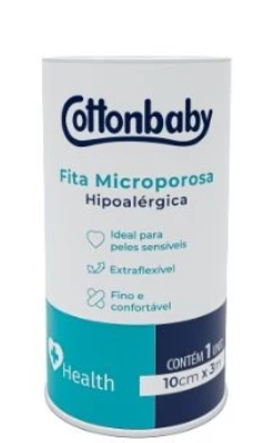 FITA MICROPOROSA BRANCA 10CMX3M COTTONBABY