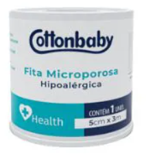 FITA MICROPOROSA BRANCA 5CMX3M COTTONBABY