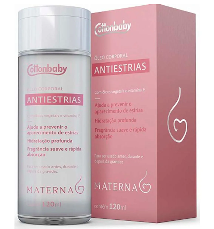 OLEO CORPORAL ANTIESTRIAS 120ML MATERNA COTTONBABY