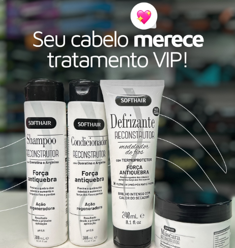 CONDICIONADOR RECONSTRUTOR FORÇA ANTIQUEBRA 300ML SOFTHAIR