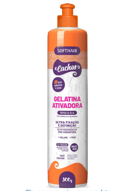 GELATINA ATIVADORA SOFTHAIR 300G LARANJA