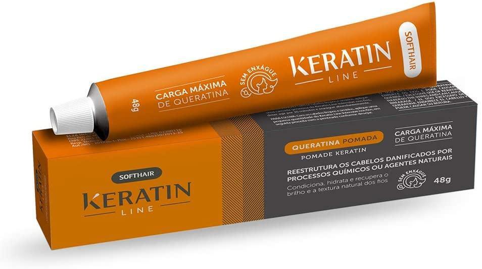 KERATIN LINE POMADA DE QUERATINA CARGA MÁXIMA SOFTHAIR 48 G