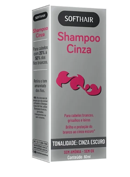 SHAMPOO CINZA ESCURO 60 ML SOFTHAIR