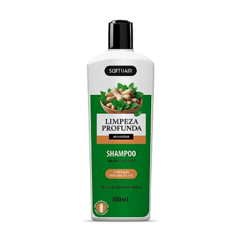 SHAMPOO LIMPEZA GENGIBRE HORTELA 500ML SOFTHAIR