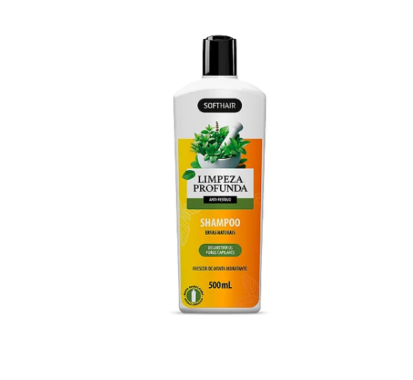 SHAMPOO LIMPEZA PROFUNDA ERVAS NATURAIS SOFTHAIR 500ML