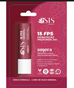 PROTETOR LABIAL COM OLEOS NATURAIS AMORA FPS15  ISIS