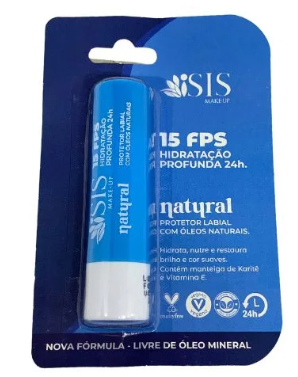 PROTETOR LABIAL COM OLEOS NATURAIS  NATURAL FPS15 IS0083 ISIS